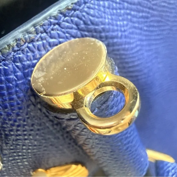 Dolce & Gabbana Blue Leather Bag Charm Accessory with Sea Motif Embellishment - Picture 10 of 13